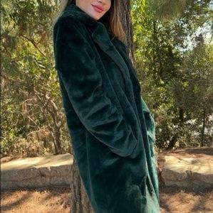Faux Fur Midi Coat